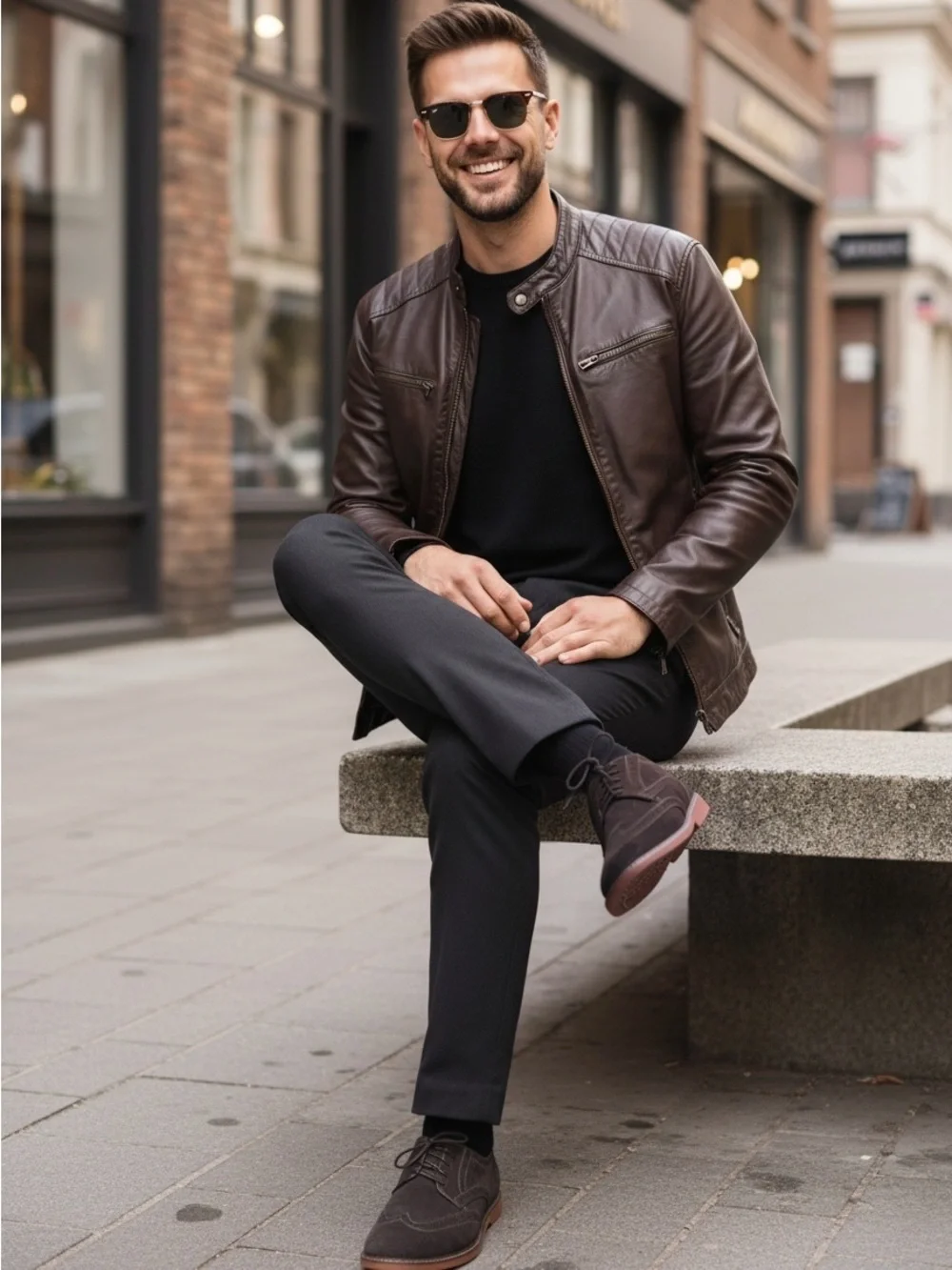 Nunn Bush Dark Brown Leather Shoes